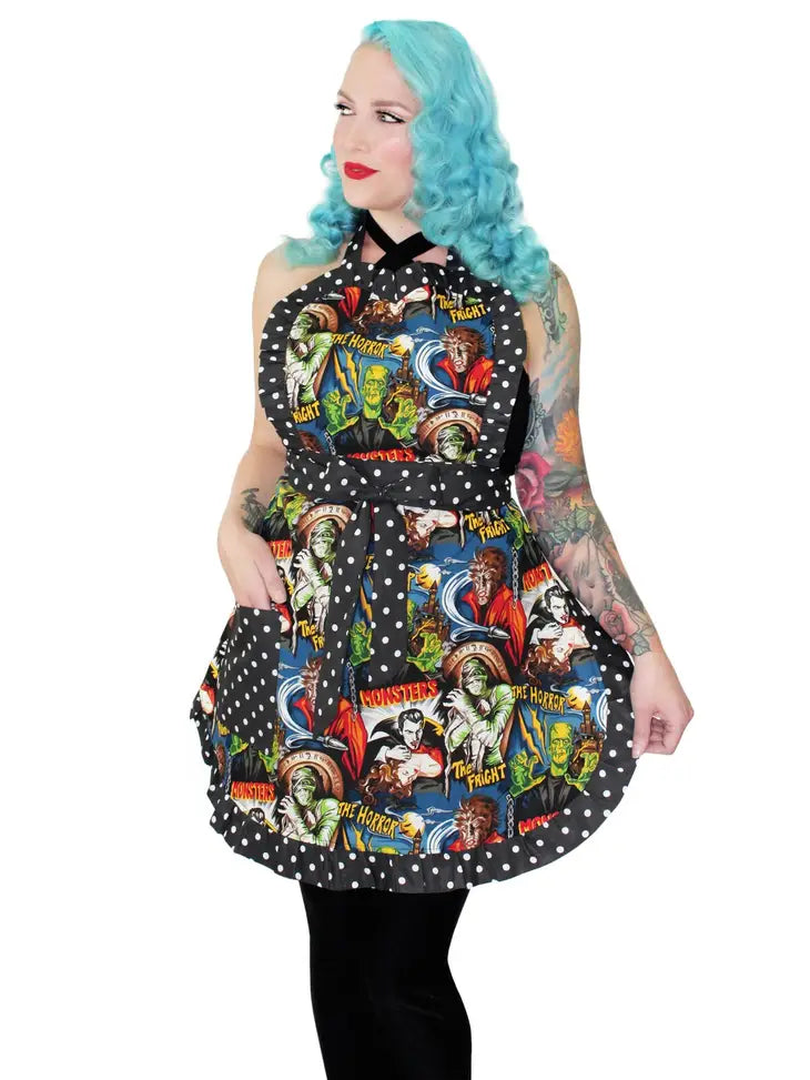 Retro Horror Movie Holywood Vintage Inspired Apron