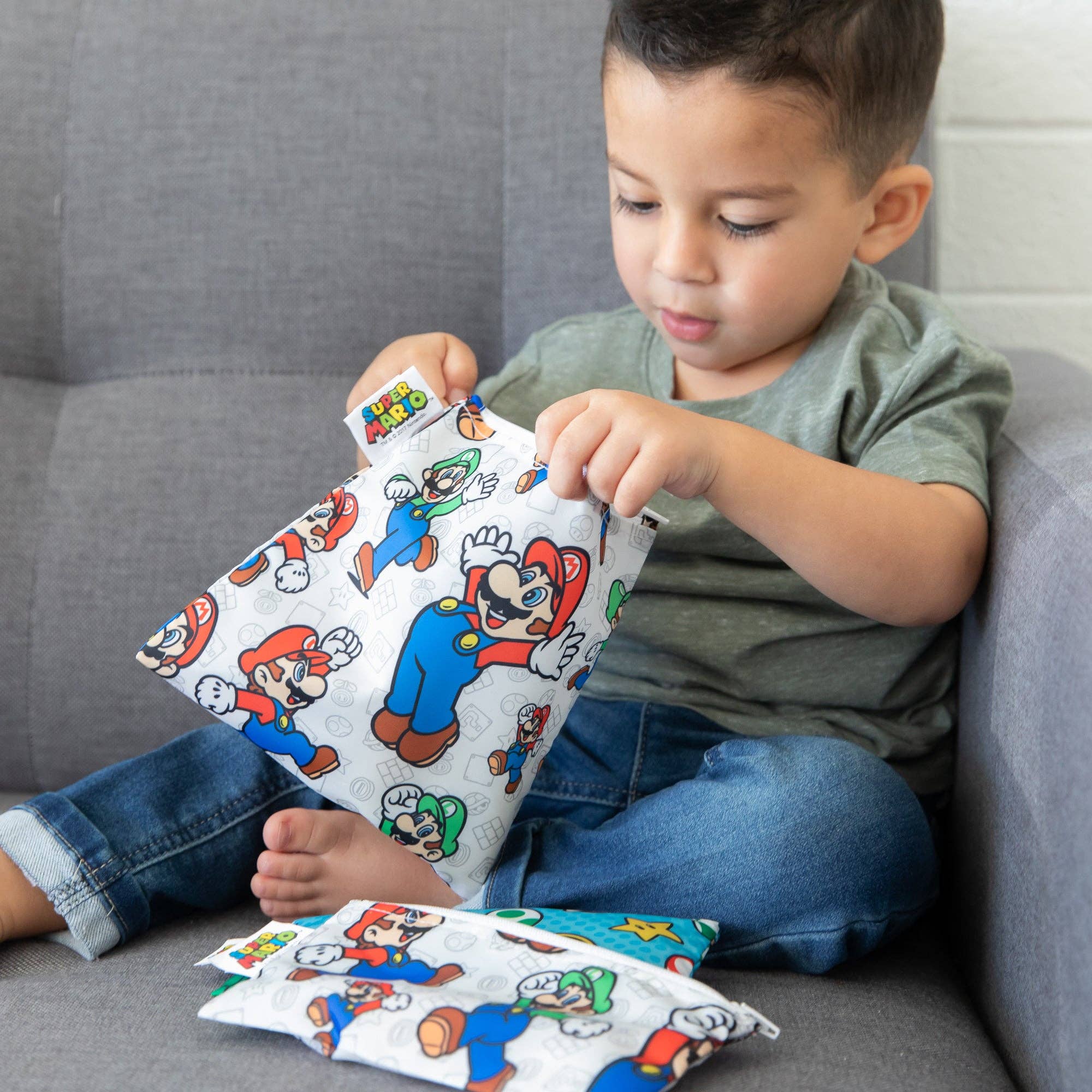 Reusable Snack Bag, Large: Super Mario™ & Luigi 6