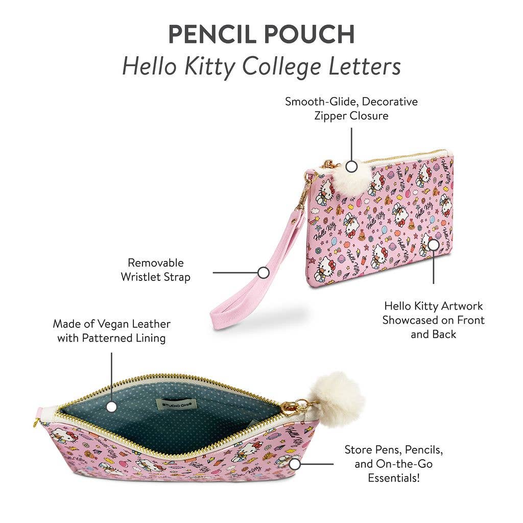 Hello Kitty College Letters Pencil Pouch 8