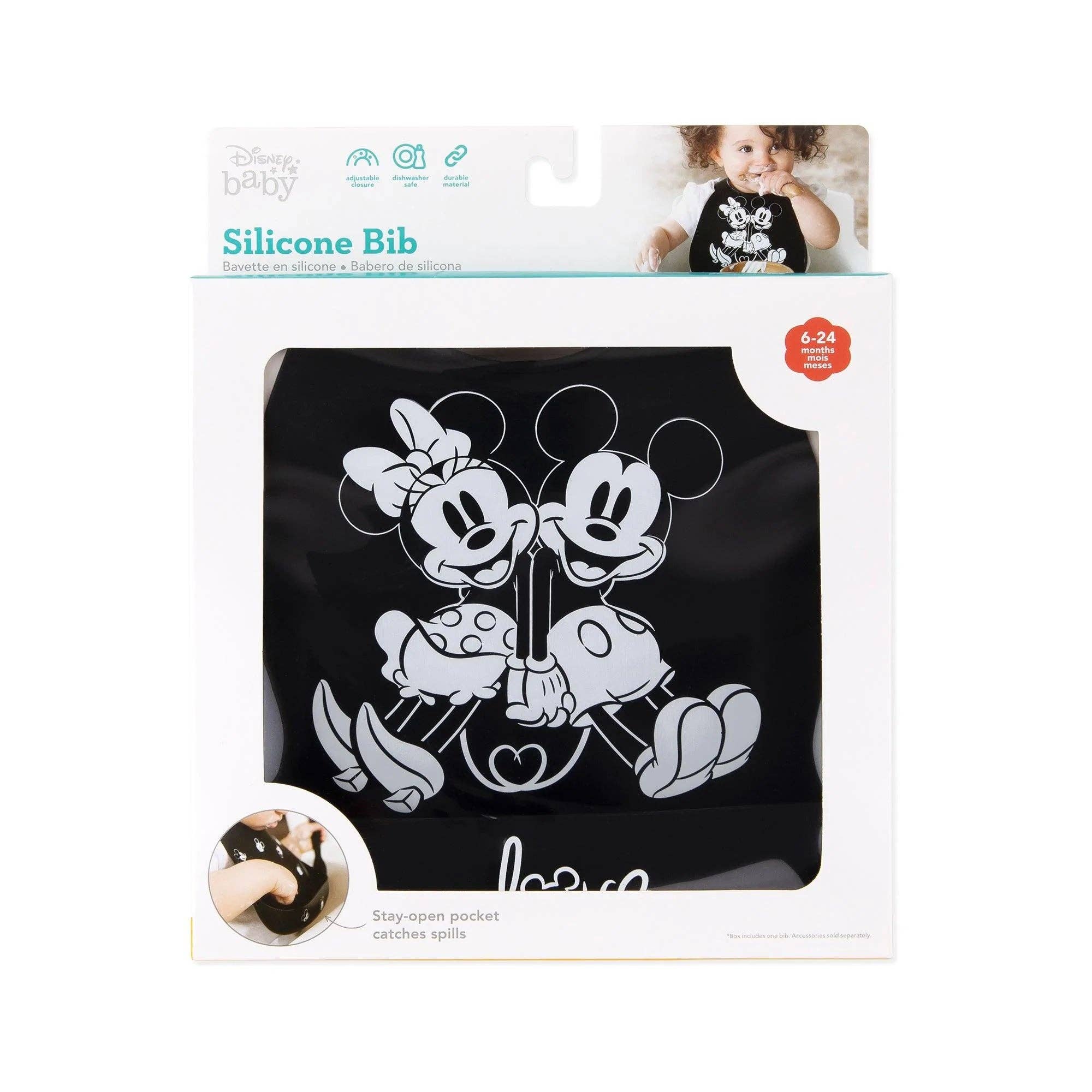 Silicone Bib: Mickey + Minnie Mouse 13