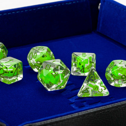 Dragon Storm Inclusion Resin Dice Set: Green Dragon