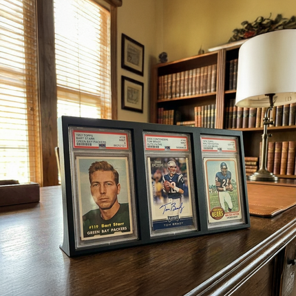 3-Card Trading Card Display Stand – Graded Frame
