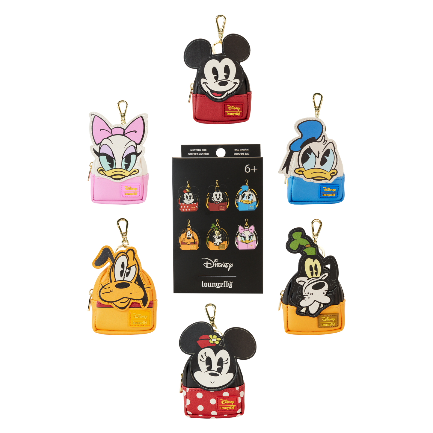 Disney Mickey & Friends Picnic Mini Backpack Mystery Bag Clips