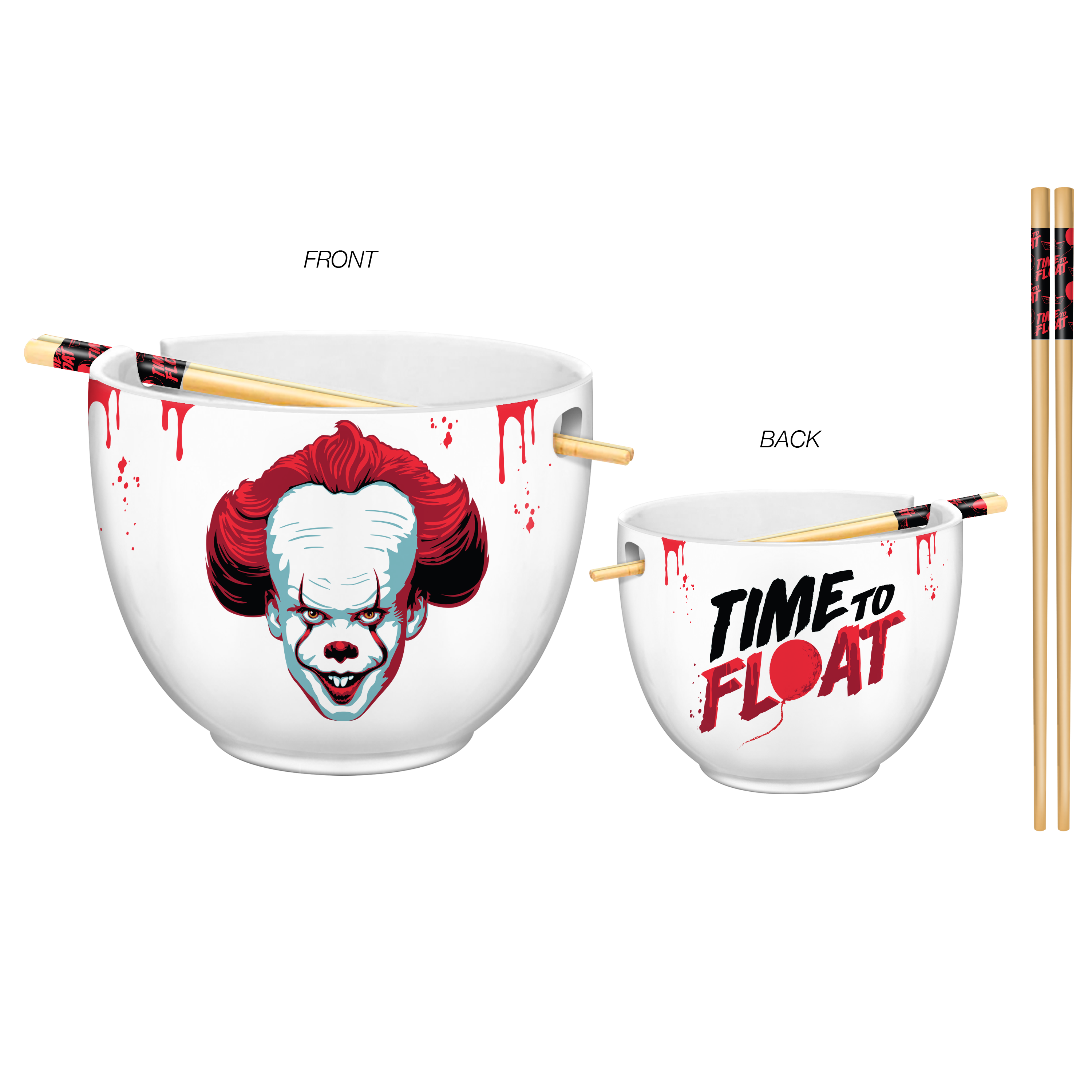 IT Time to Float Ramen Bowl with Chopsticks