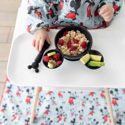 Silicone First Feeding Set: Mickey Mouse Classic Black