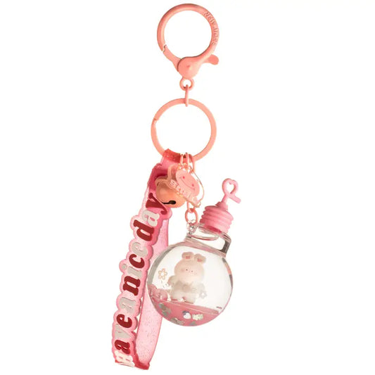 Smile Lightbulb Liquid Effect Sensory Keychain