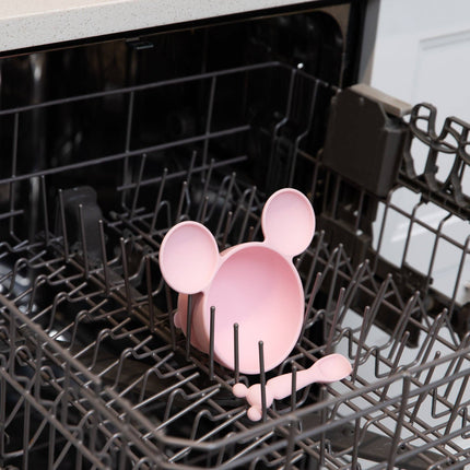 Silicone First Feeding Set: Minnie Mouse Light Pink