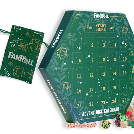 FanRoll Holiday Dice Advent Calendar 2025 (4 sets of dice)
