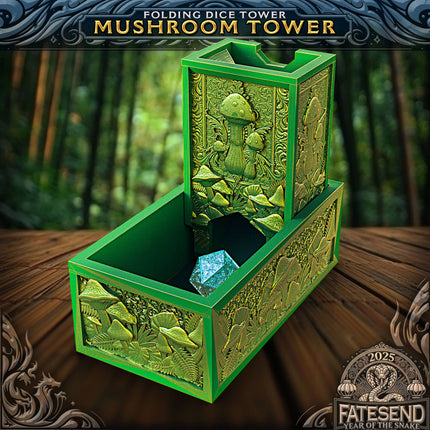 Folding Mushroom Tower & Storage | TTRPG, D&D, Daggerheart