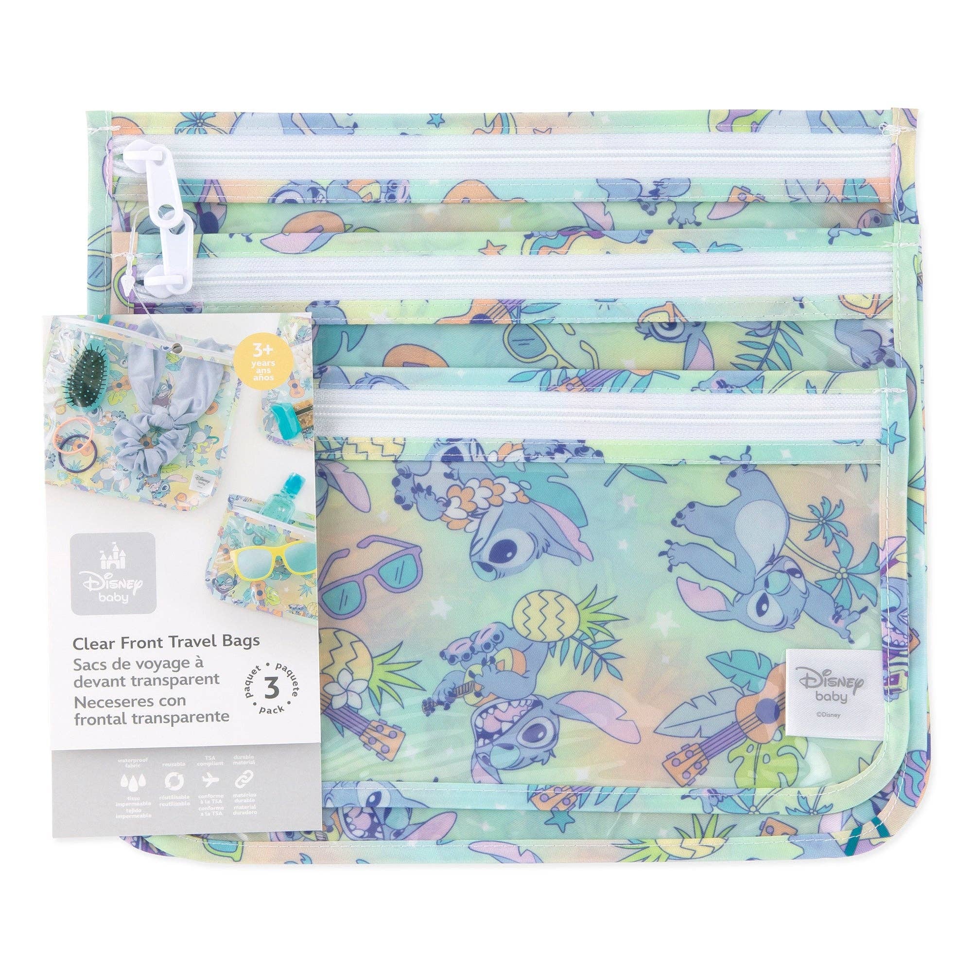 Clear Travel Bag 3 Pack: Aloha Stitch 17