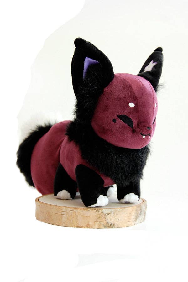 Floral Frolic Dawnsing Night Purple Fox Plush 4