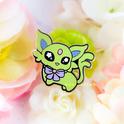 Chibi Shiny Espeon Enamel Pin (glows in the dark)