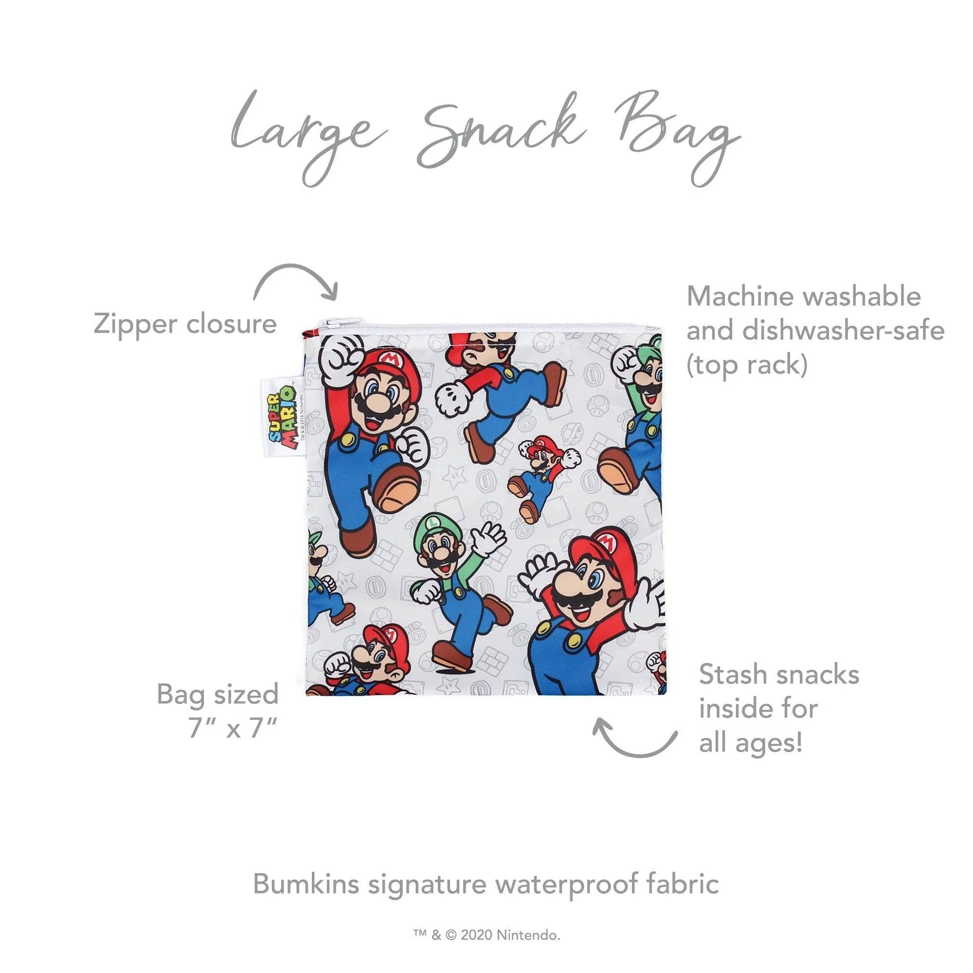Reusable Snack Bag, Large: Super Mario™ & Luigi 11