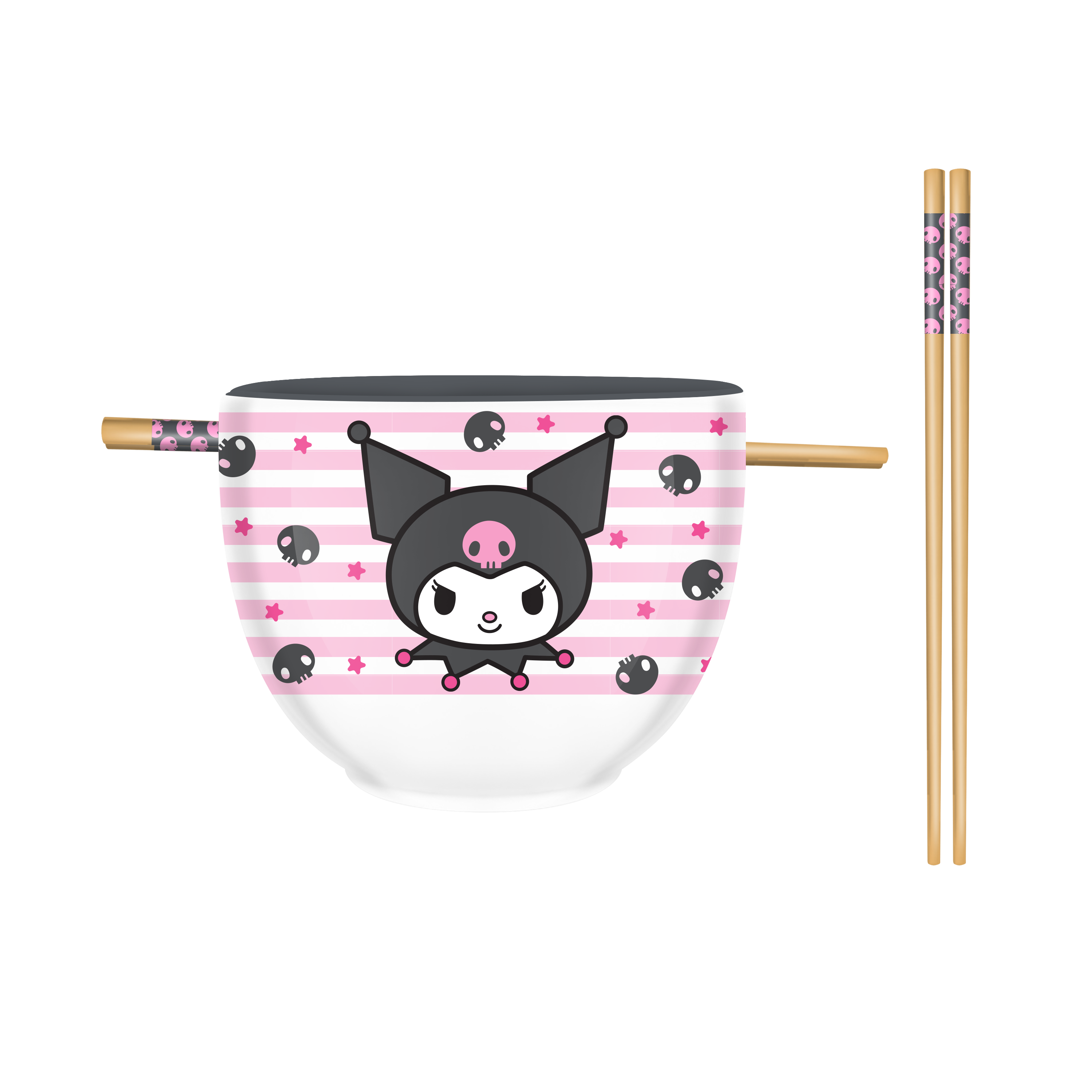 Sanrio Kuromi Smiling Face 20oz Ceramic Ramen Bowl