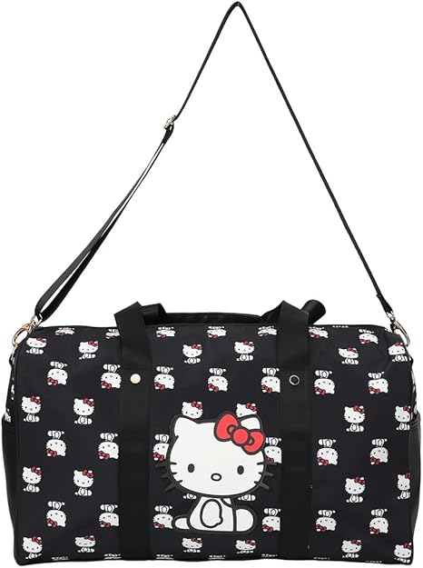 Hello Kitty AOP in Nylon with PU Accents Duffle Bag