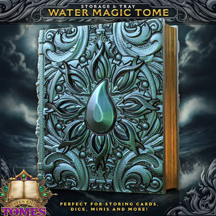 Water Magic Storage Tome for TTRPG, MTG, Pokemon, D&D Gaming