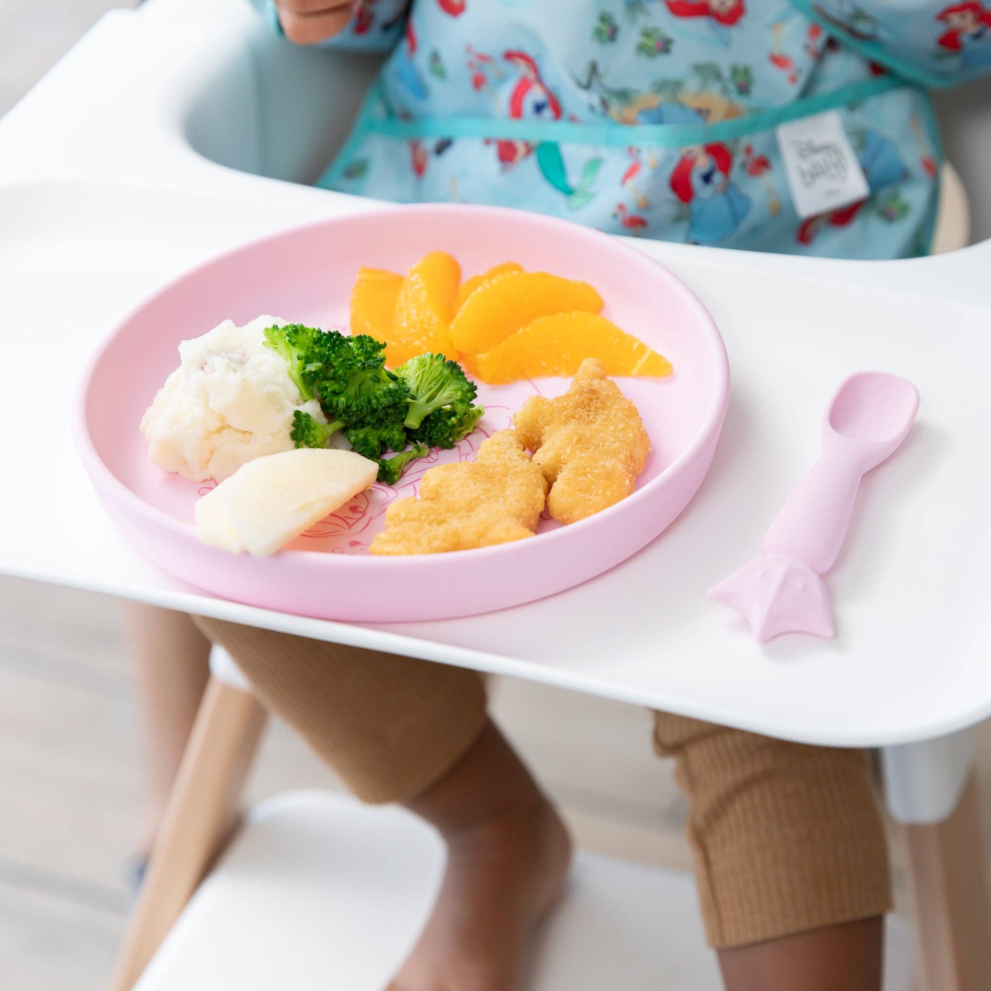 Silicone Plate + Spoon Set: Disney Princess 3