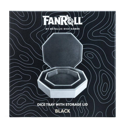 Hexagon Dice Tray with Storage Ring: Black