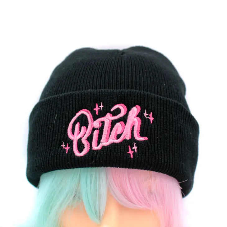 Bitch Knit Beanie Hat