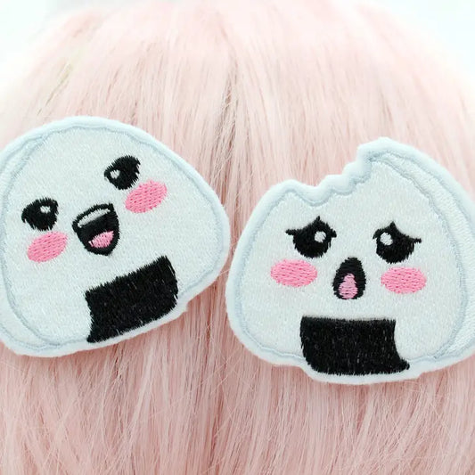 Kawaii Chibi Onigiri Hair Clips Set