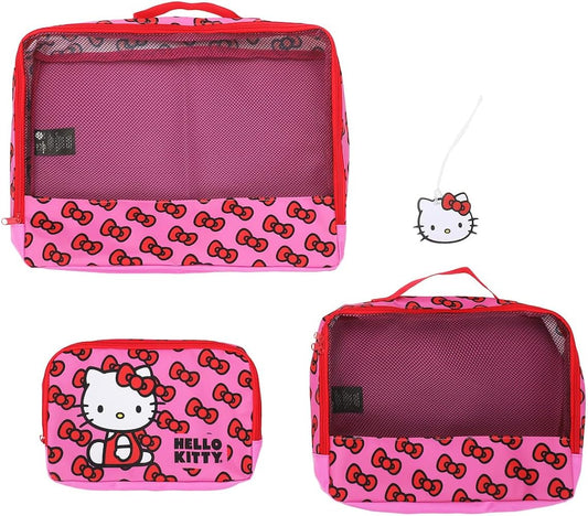 Hello Kitty Pink 4 pc. Travel Packing Cubes