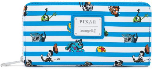 Disney Pixar Character Blue Stripes Mini Backpack & Wallet