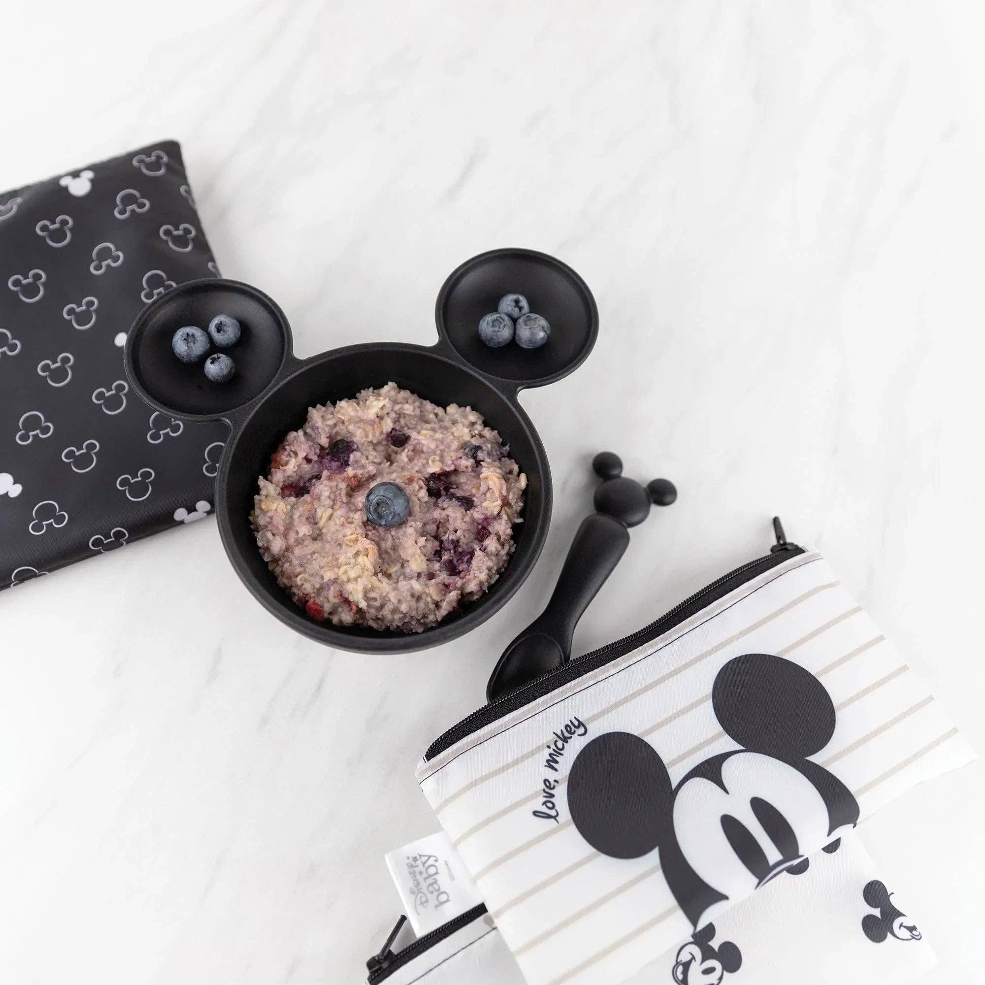 Silicone First Feeding Set: Mickey Mouse Classic Black 3