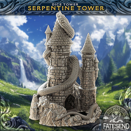 Serpentine Dice Tower | TTRPG, D&D, Pathfinder, CoC