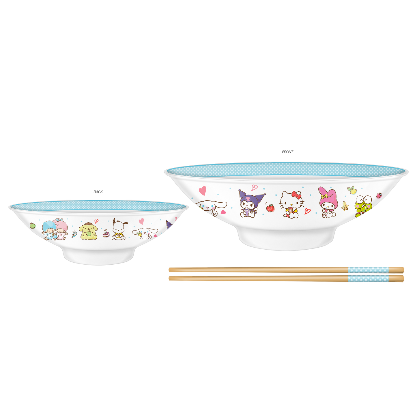 Hello Kitty 30oz Ceramic Ramen Bowl with Chopsticks