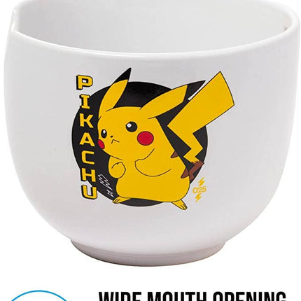 Pokemon Pikachu Ceramic Ramen Bowl with Chopsticks