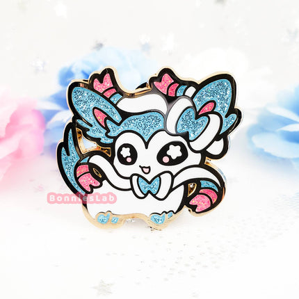 Chibi Shiny Sylveon Enamel Pin