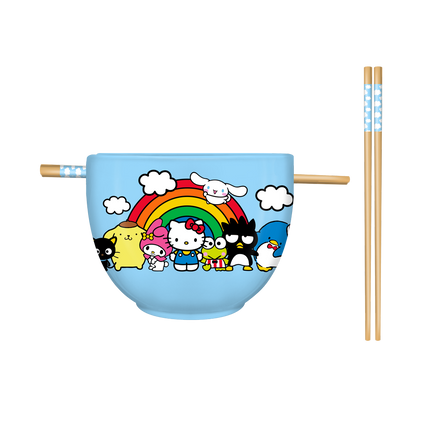 Hello Kitty and Friends Ramen Bowl with Chopsticks