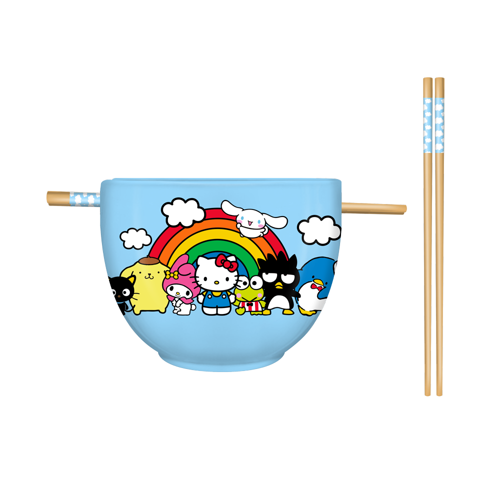 Hello Kitty and Friends Ramen Bowl with Chopsticks