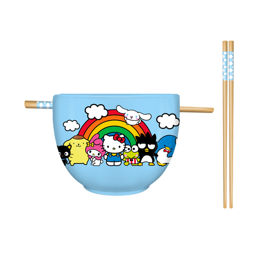 Hello Kitty and Friends Ramen Bowl with Chopsticks