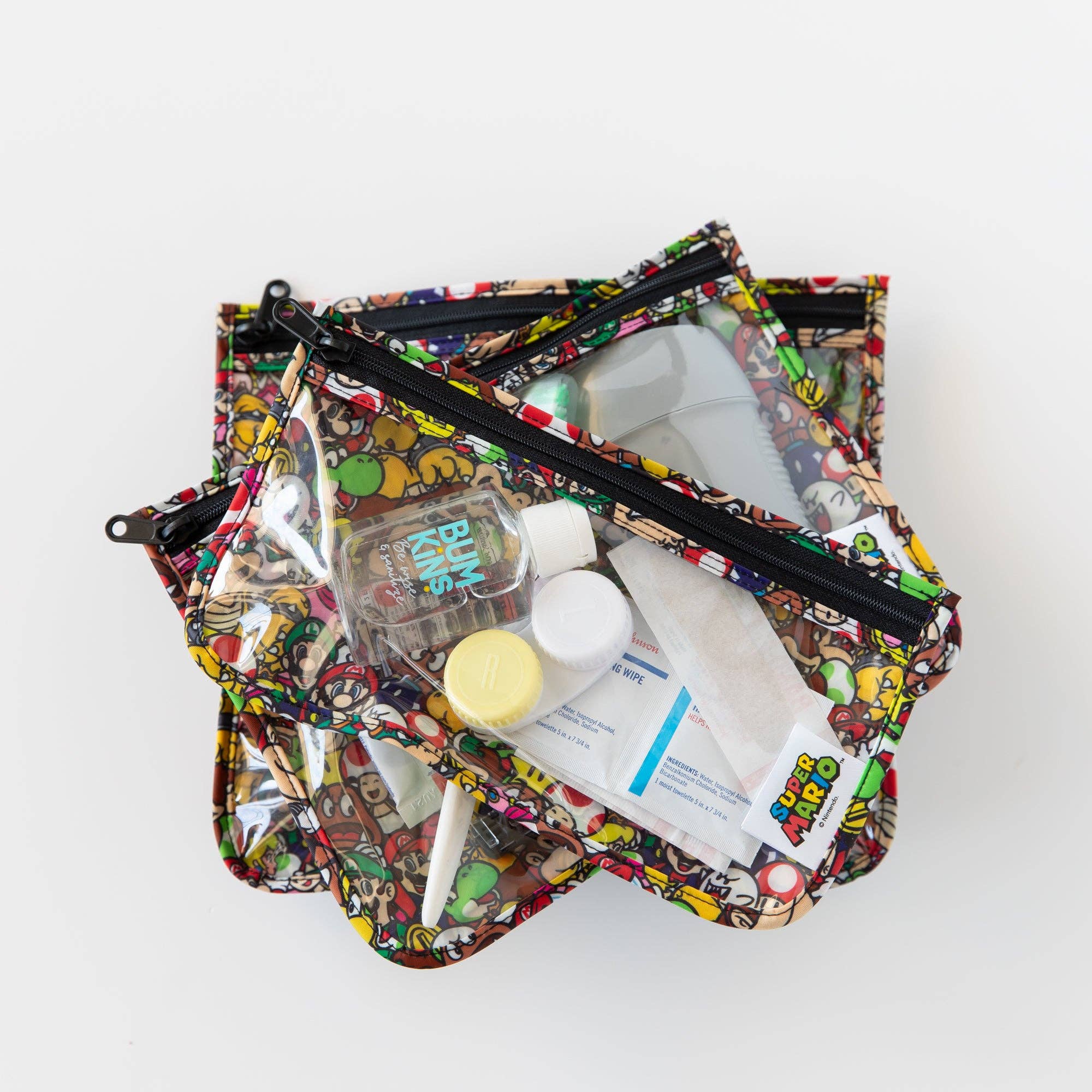 Clear Travel Bag 3-Pack: Super Mario™ Mashup 4