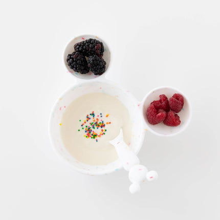 Silicone First Feeding Set: Mickey Mouse Vanilla Sprinkle