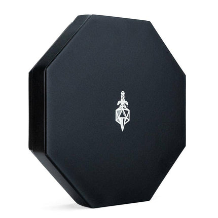 Hexagon Dice Tray with Storage Ring: Black