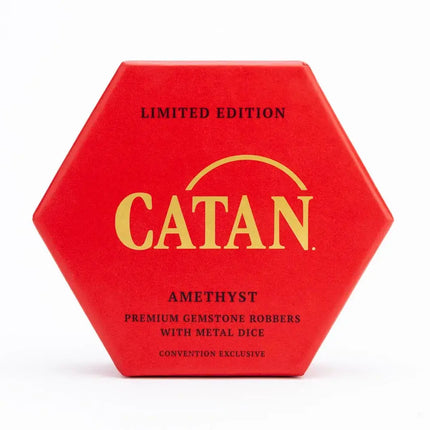 CATAN Official Premium Robber & Metal Dice Set- Amethyst