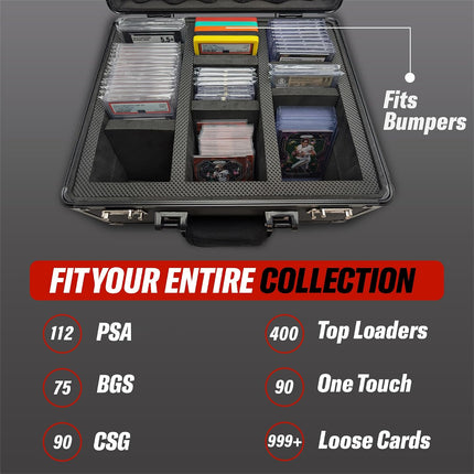 Hobby Defense Graded Card Case, 3 Row Graded Card Storage Box, Trading Card Case