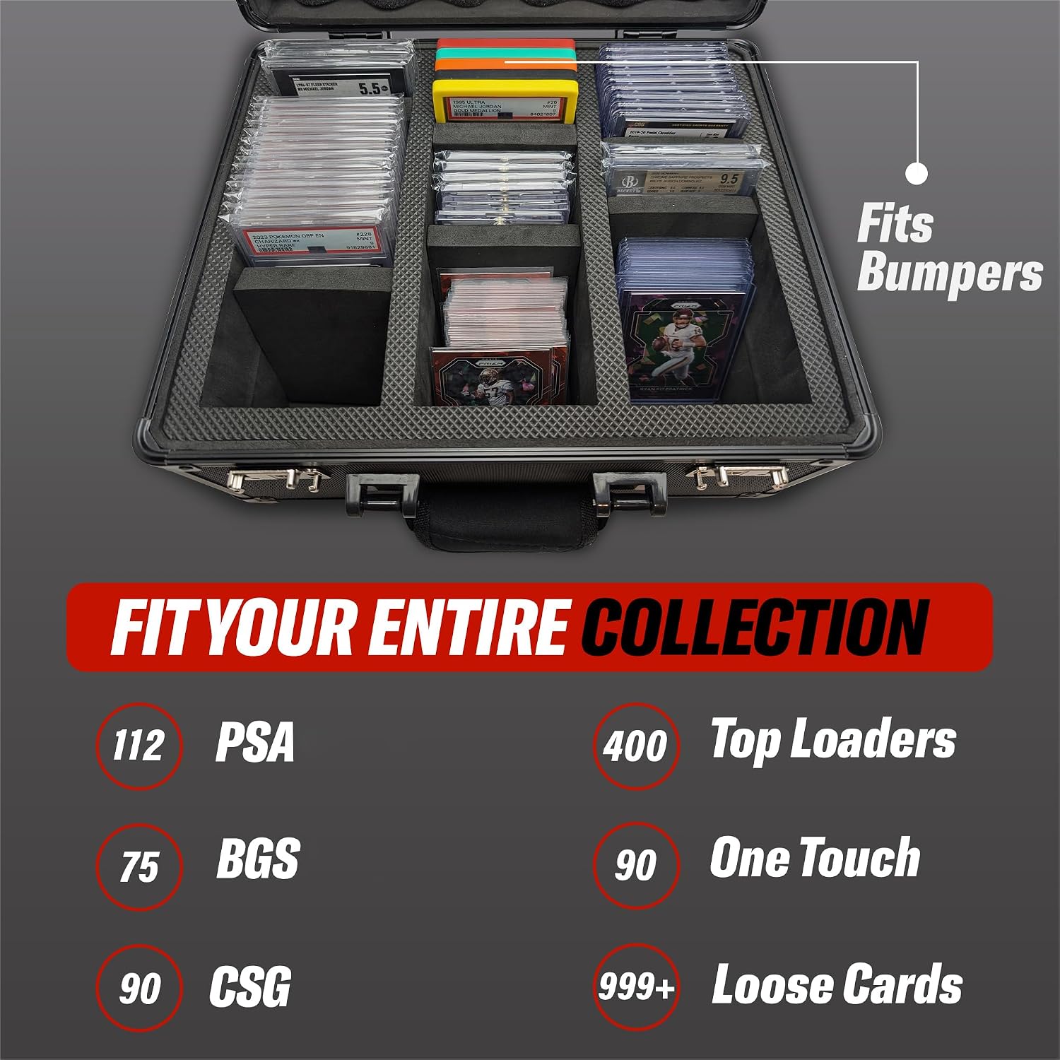 Hobby Defense Graded Card Case, 3 Row Graded Card Storage Box, Trading Card Case 2