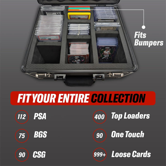 Hobby Defense Graded Card Case, 3 Row Graded Card Storage Box, Trading Card Case