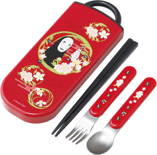 No- Face Utensil Set - Includes Reusable Fork, Spoon, Chopsticks and Carrying Case