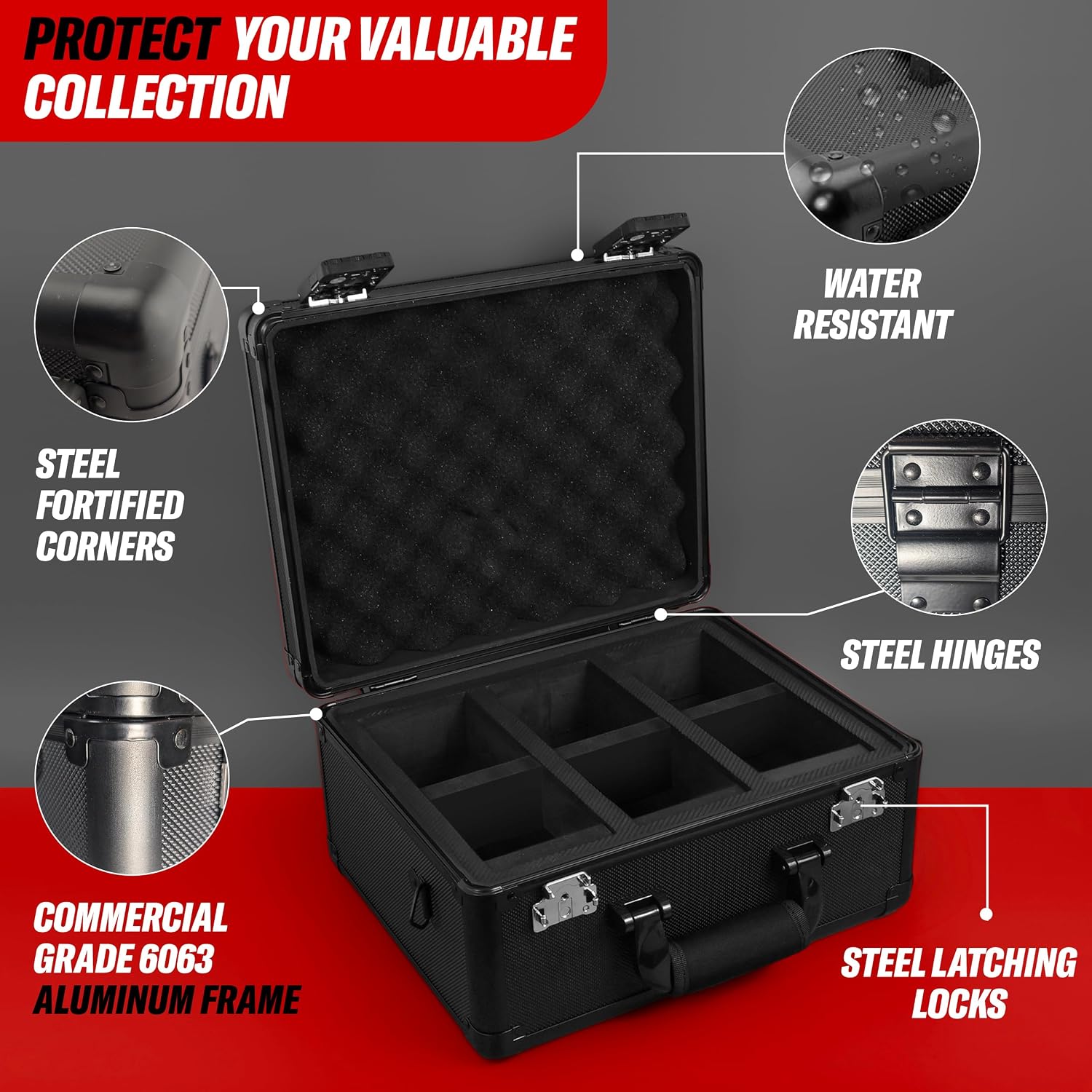 Hobby Defense Graded Card Case, 3 Row Graded Card Storage Box, Trading Card Case 5