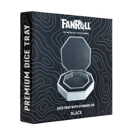 Hexagon Dice Tray with Storage Ring: Black