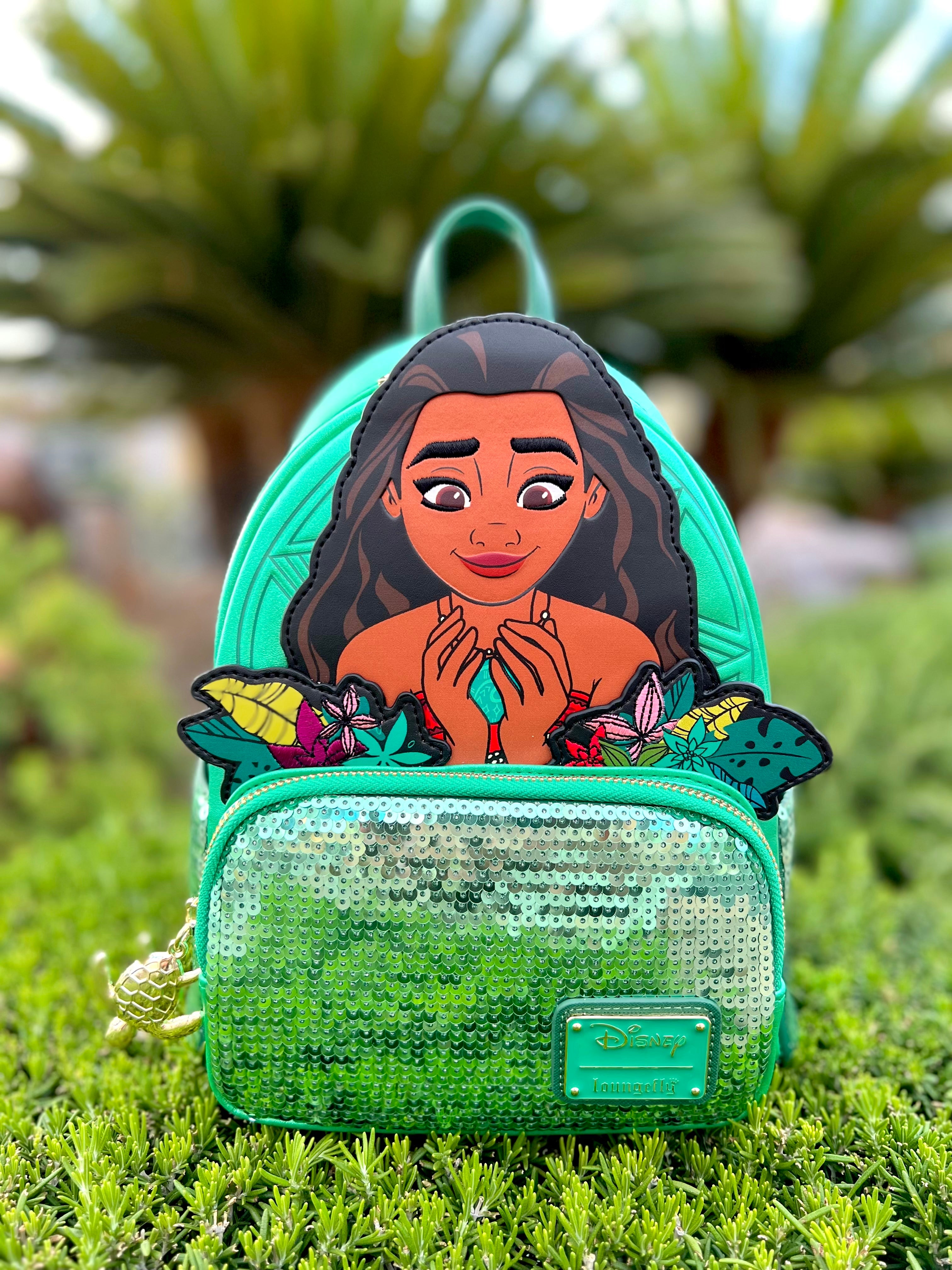 Moana Heart of Te Fiti Sequins Loungefly Mini Backpack 4