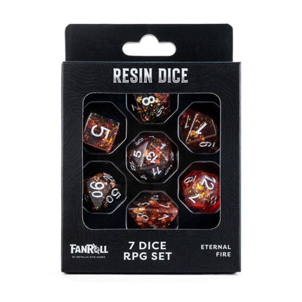 Best Selling Dice Set in Premium Box Packaging: Eternal Fire