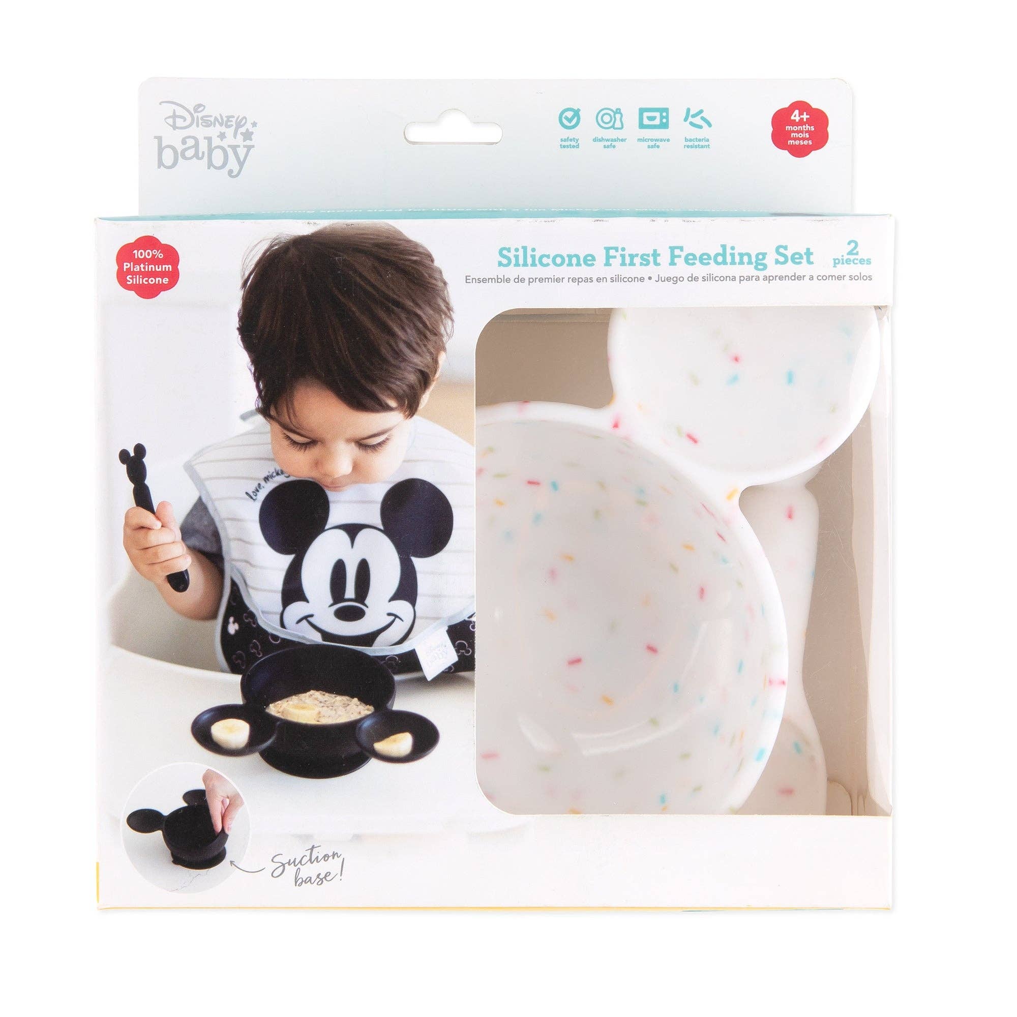 Silicone First Feeding Set: Mickey Mouse Vanilla Sprinkle 18