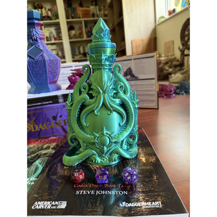 Cthulhu Potion Bottle (Storage & Dice Tower)