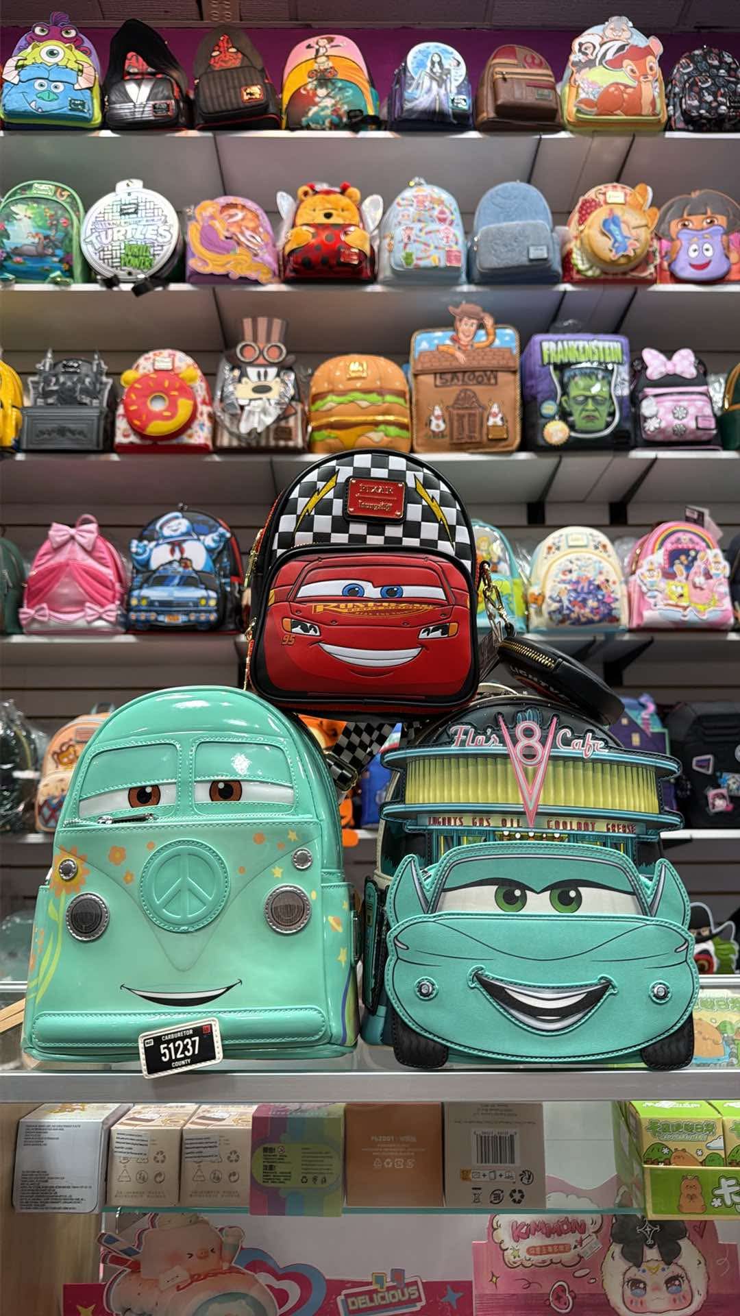 Cars "Filmore, McQueen, & Flo" Mini Backpack Exclusive Bundle