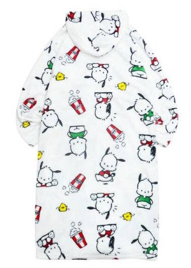 Sanrio Pochacco Popcorn Plush Blanket Hoodie